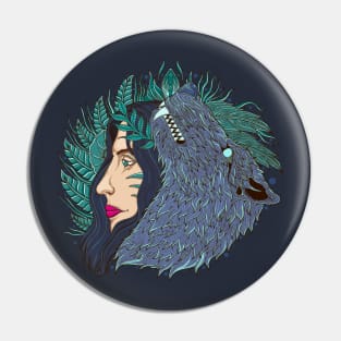 Ladywolf Pin