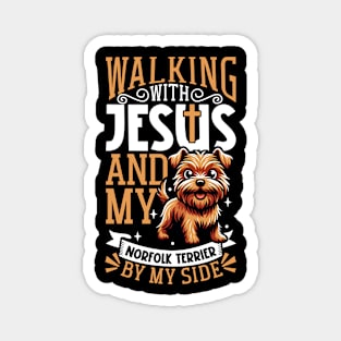 Jesus and dog - Norfolk Terrier Magnet