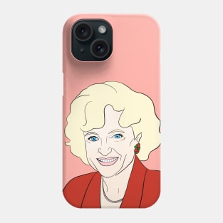 Betty White, Golden Rose Phone Case