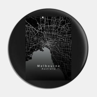 Melbourne Australia City Map dark Pin