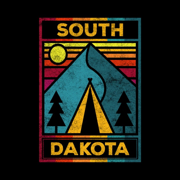 South Dakota Camping Teepee Outdoors by SouthDakotaGifts