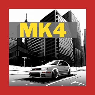 Urban Symphony: Exploring the Skylines with your mk4 sedan T-Shirt