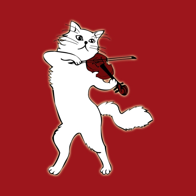 Cat Playing Violin by DonnaPeaches