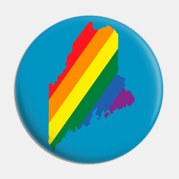 Maine state LGBT Pride Pin by FiftyStatesOfGay