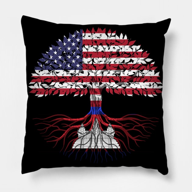 Cambodian American citizenship gift Pillow by SerenityByAlex