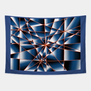 Blue Orange Flow 1 Tapestry