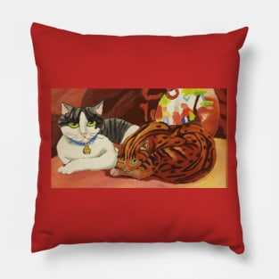 Lounging Cats Pillow