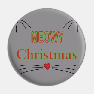 Meowy Christmas Pin