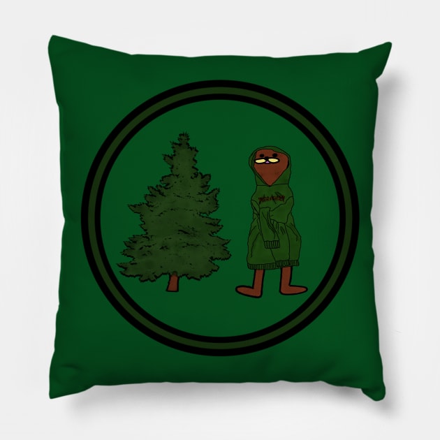 Pine Tree Gondola Pillow by SenecaReads