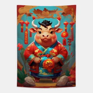 KUNG HEI FAT CHOI – THE OX Tapestry