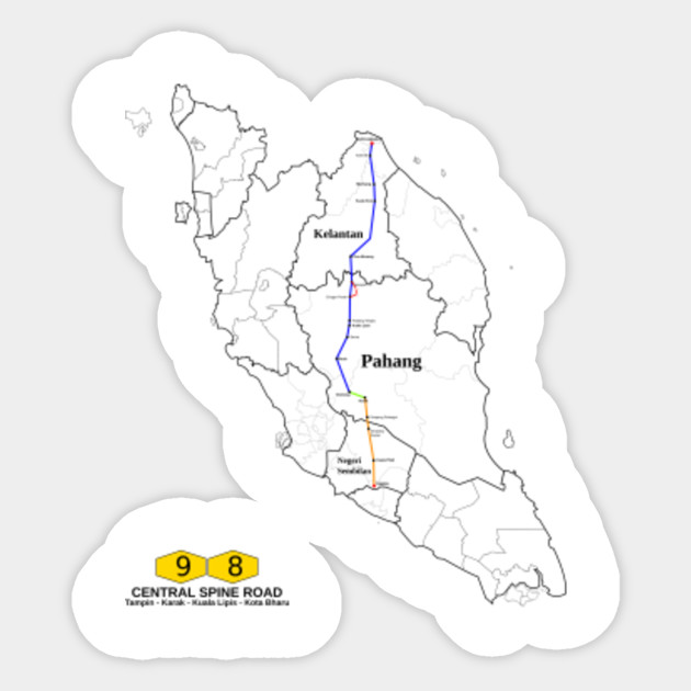 Limited Edition Exclusive Central Spine Road Malaysia Central Spine Road Malaysia Sticker Teepublic