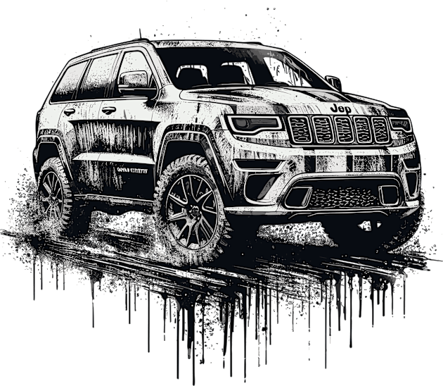 Jeep Grand Cherokee Kids T-Shirt by Vehicles-Art