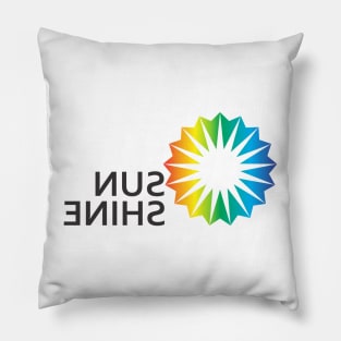 rainbow sunshine reverse word Pillow