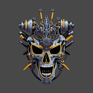 Mecha Skull S01 D96 T-Shirt