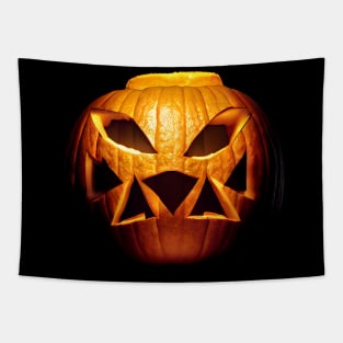 Scary Halloween Pumpkin Art Tapestry