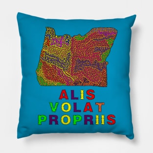 Alis Volat Propriis - "She flies with her own wings" Pillow