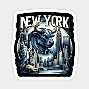 New York Vacation Bulls Magnet