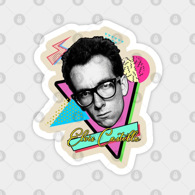 vintage Elvis Costello Design Magnet by GekNdangSugih