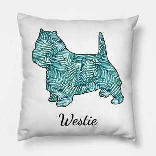 Westie Mom Tropical Pillow