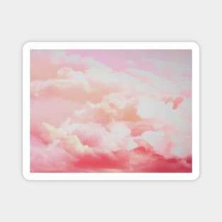 watercolor Pink sky background Magnet