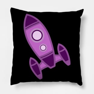 Purple Spaceship Pillow