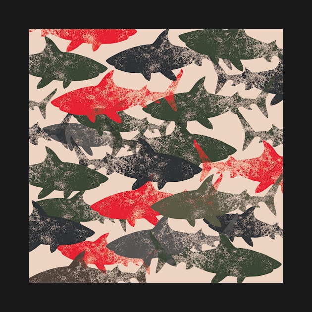 shark vintage pattern by hatem