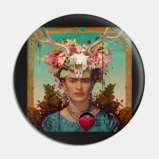 Frida Kahlo Tribute 02 Pin