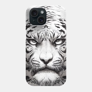 Tiger Animal Wild Nature Illustration Line Epic Illustration Line Art Phone Case