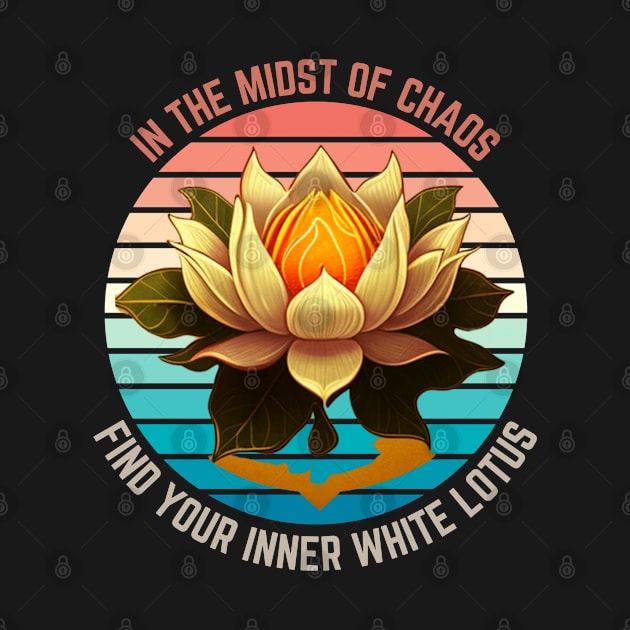 In midst of chaos find your inner white lotus by Feathery-adventure