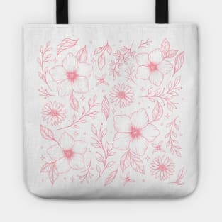 Floral Pattern - Pink Tote