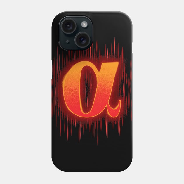 Greek Alpha - Orangey Red Phone Case by DCLawrenceUK