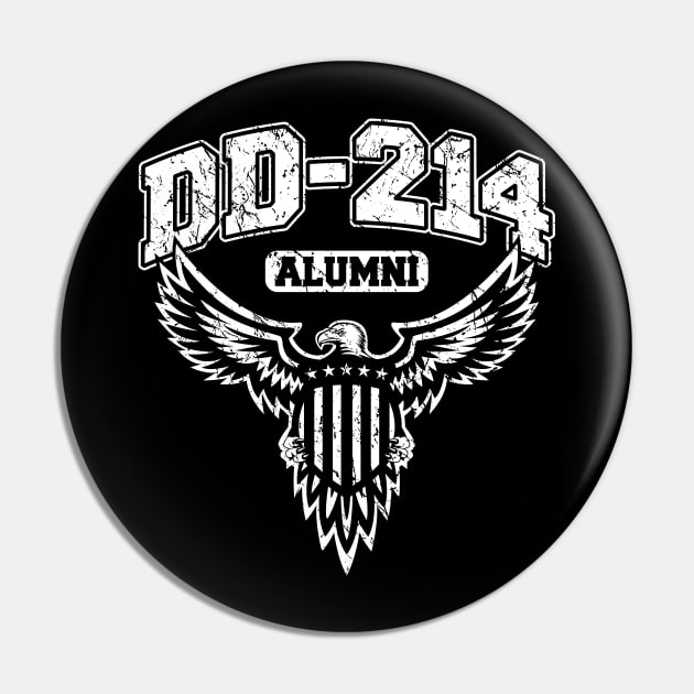 DD-214 Alumni Military Veteran with USA Eagle Pin by hobrath