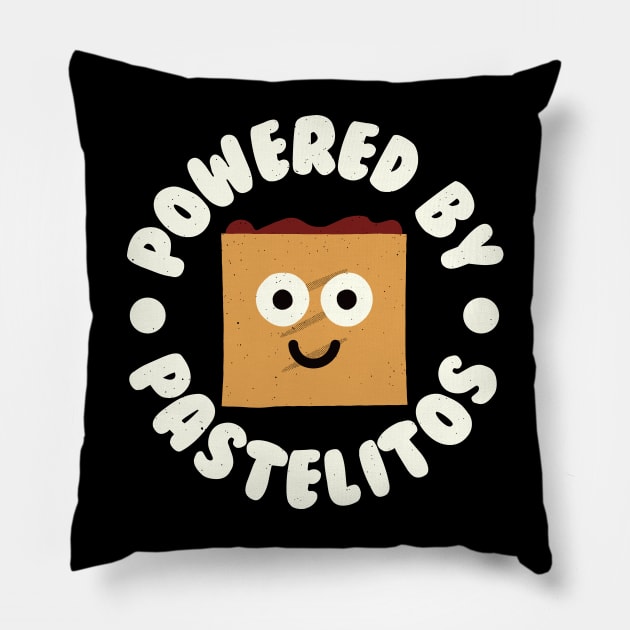 Powered By Pastelitos - Latino Cuban Pastry Pillow by Tom Thornton