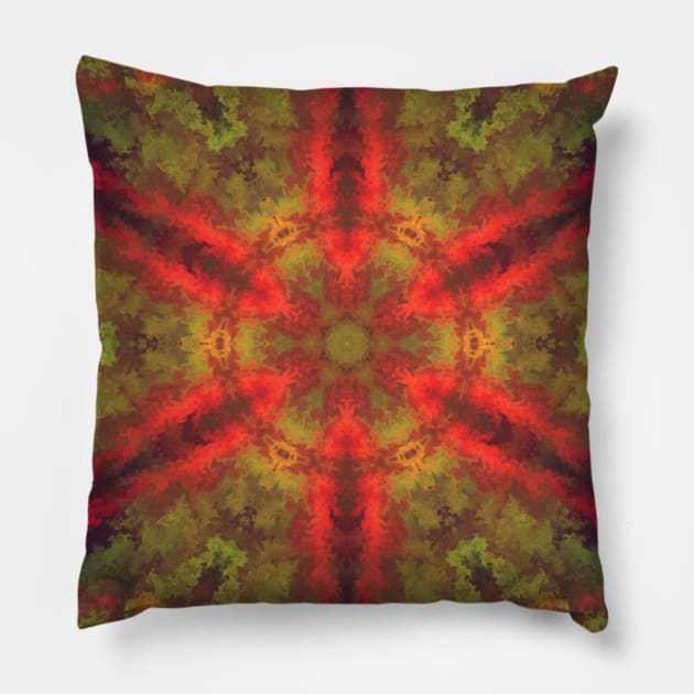 Psychedelic Hippie Pillow by WormholeOrbital