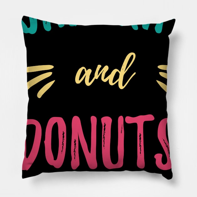 Roadtrips and Donuts is all I need Traveler Gift Pillow by MrTeee