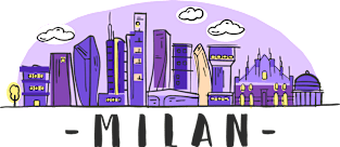 Milan Italy Skyline Magnet