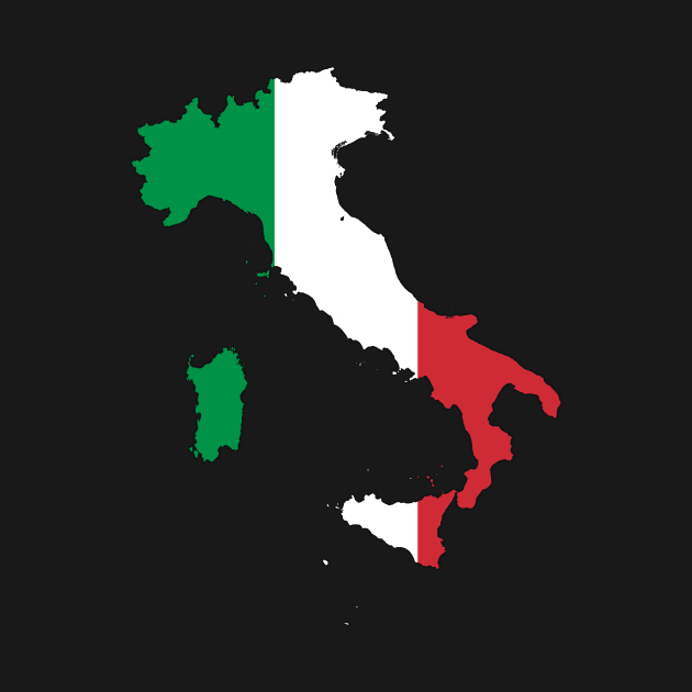 Italy map with national flag, Italian Flag inside Map of Italy by Mashmosh