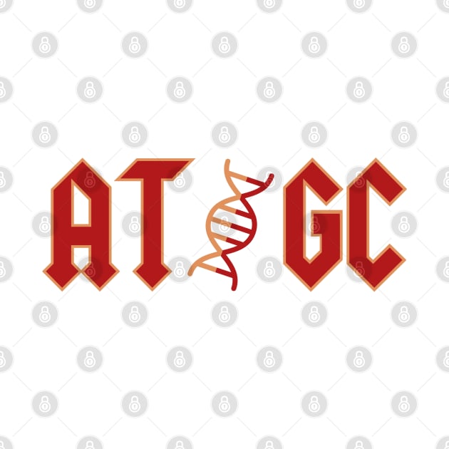 AT GC Vintage AC/DC Molecular Biology genetic code by labstud