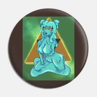 Adventurous Nerd Slime Girl Pin