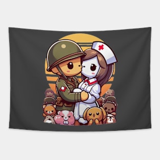 WW2 Kiss Tapestry