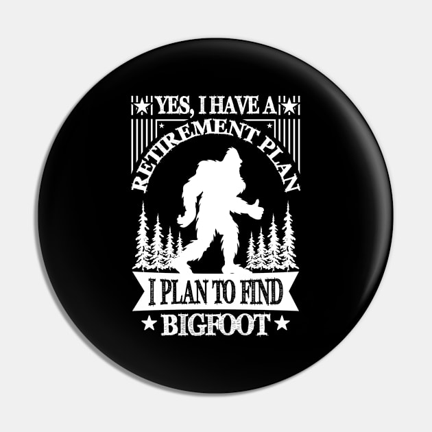 Bigfoot Sasquatch Retirement Pin by Tesszero