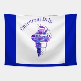 Universal Drip Galaxy Ice cream cone Tapestry