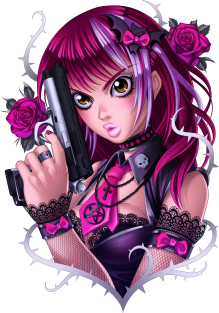 Guns and Roses Manga Girl Magnet