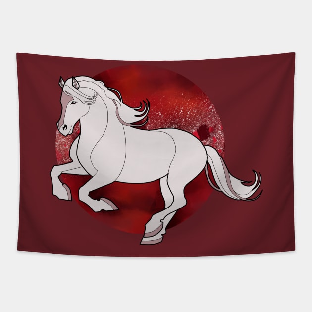 Spirit Animal Horse Tapestry by JMD'Silva