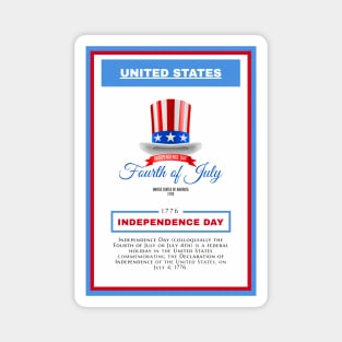 Independence Day - United States - For 4th of july - Print Design Poster - 1706202 Magnet
