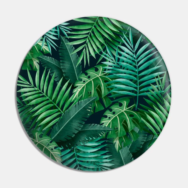 Tropical Leaves Pin by Katheryn's Studio