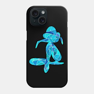 Ballet dancer in shades of blue Phone Case