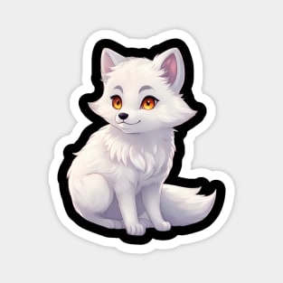 Paws Playtime Cute Baby Arctic Fox Magnet
