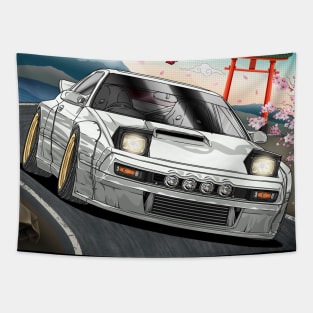 Mazda RX-7 Turbo II (FC3S) Japanese Art Tapestry