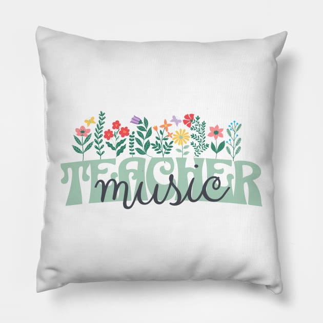 Music Teacher Pillow by CreatingChaos